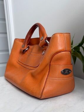 Celine Orange Leather Hobo Bag